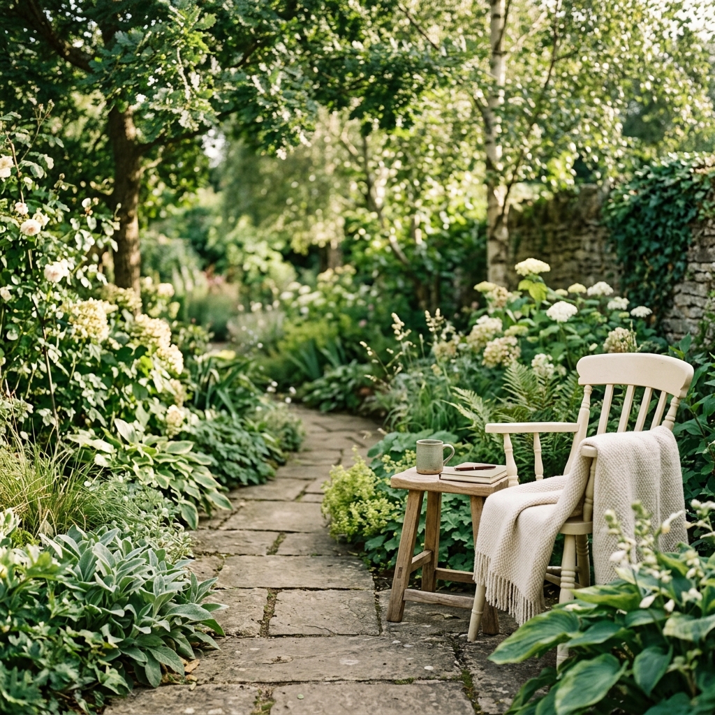 Peaceful nature backdrop for Contact page